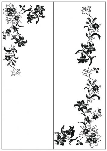 Пескоструйный рисунок Цветы 1274